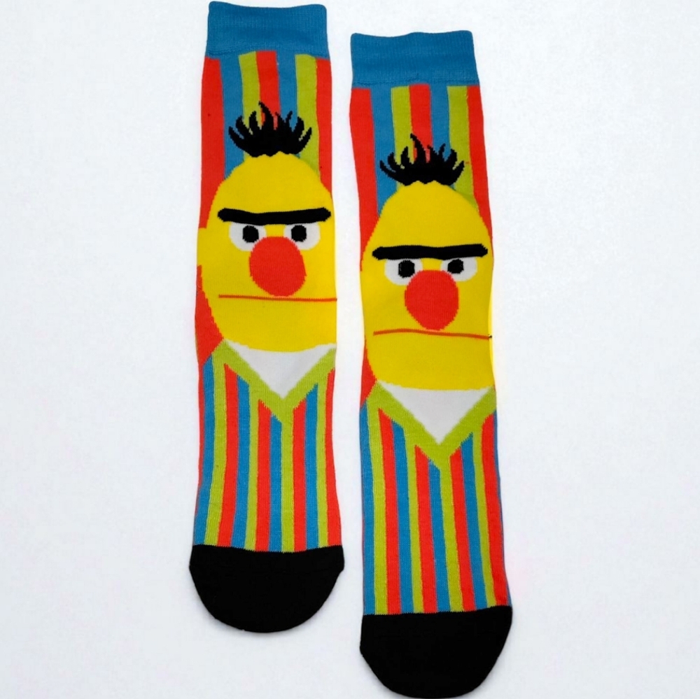 ๐ SESAME STREET Colorful CREW SOCKS 1 PAIR MENS SHOE SIZE 6.5 - 11 - Picture 4 of 4